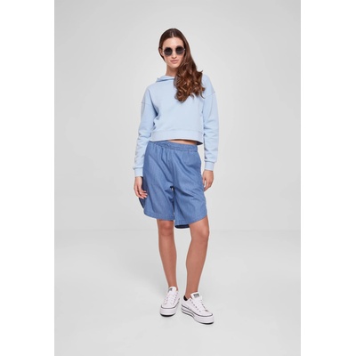 Urban Classics Дамски къс суичър с качулка в светлосин цвят Urban Classics Terry HoodyUB-TB6004-04410 - Светлосин, размер XL