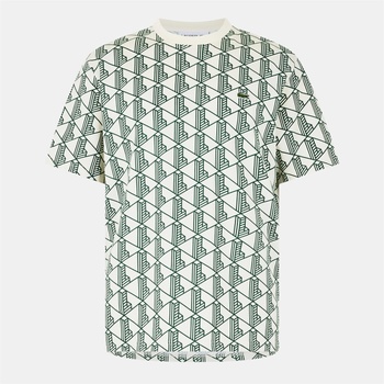 Lacoste Тениска Lacoste Men's All Over Print Mono T-Shirt - Lapland/Green