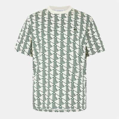Lacoste Тениска Lacoste Men's All Over Print Mono T-Shirt - Lapland/Green
