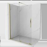 Mexen Velar плъзгаща се душ кабина Walk-in 160 x 200 см, прозрачно 8 мм, златно (871-160-000-03-50)
