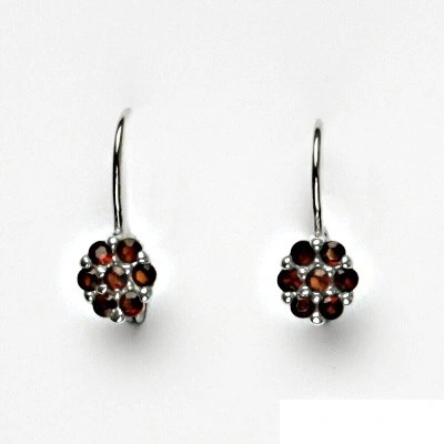 Čištín naušnice přírodní granát VE 3