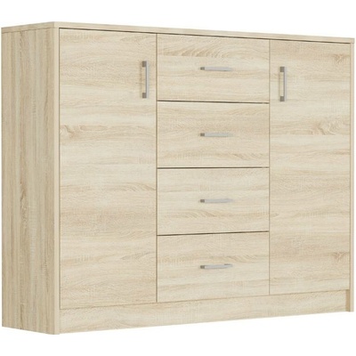 Framire Komoda pod televizor s šuplíky a skříňkami Sonoma 110 x 35 x 85 cm (Modern U1)
