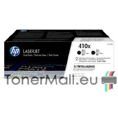 HP Комплект 2 бр. оригинални тонер касети HP 410X (CF410XD) Black