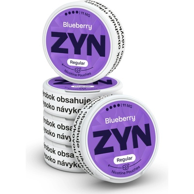 ZYN Blueberry 11 mg kartón 5 krabiček po 20 vrecúškach
