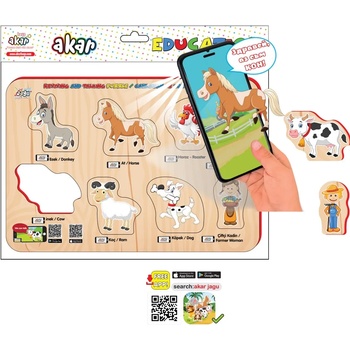 Image 1 of Jagu Образователен говорещ пъзел Jagu - Ферма, 8 части (92-157)