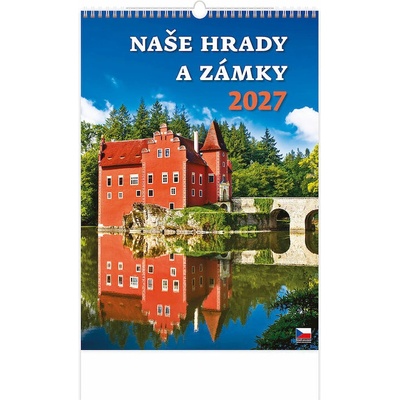Nástěnný Naše hrady a zámky na zeď Česká republika 2027
