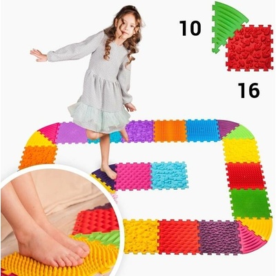 Ortek Ortek Masážní podložka Puzzle 16 prvků + 10 trojúhelníků