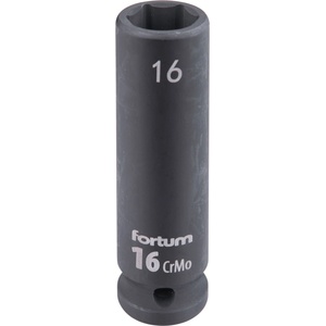 Fortum машинна (ударна) муфа 1/2", 16 mm, L 78 mm, почернена, FORTUM