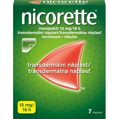 Nicorette invisipatch 15 mg/16 h transder. náplasť emp tdm (vre.koextr.cykloolef.kopolymér) 7 ks