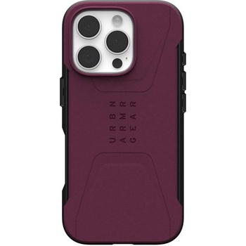 Urban Armor Gear Гръб UAG Civilian Magsafe за iPhone 16 Pro Max - Бордо (840283914171)