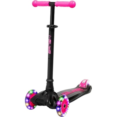 i-Glide 3 Wheel Kids Scooter LED černá růžová