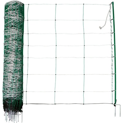 Agrofortel TitanNet sieť pre ovce, 50 m × 108 cm, dvojitý hrot, bielo-zelená, AKO