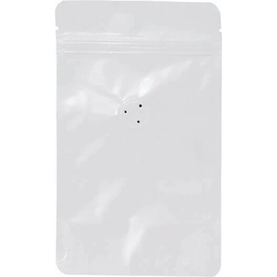 Doypack sáček s ventilem 110*185 mm, 75 g, bílý mat, 10 ks