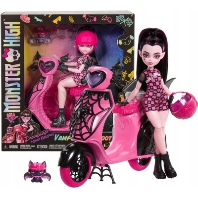 Mattel Monster High Upíří skútr s panenkou Draculaurou – Hledejceny.cz