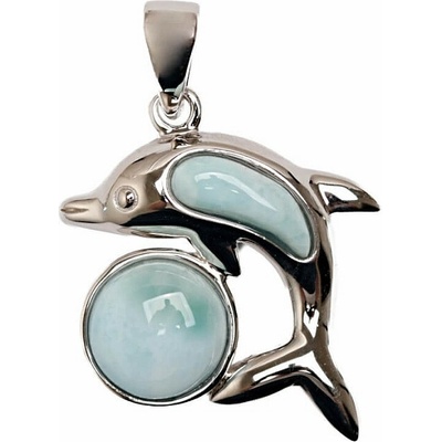 Nefertitis Larimar přívěsek stříbro Hravý delfín č. 4 NF63896
