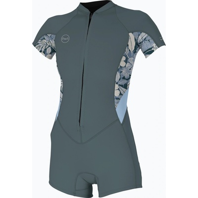 Dámsky O'Neill Bahia 2/1 Front Zip SS Spring shade/palmento tropical/faded denim