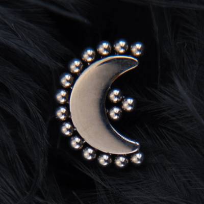 CryptoEshop Titanová koncovka ve tvaru měsíce Moonara P059-09