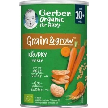 GERBER Organic chrumky s mrkvou a pomarančom 35 g