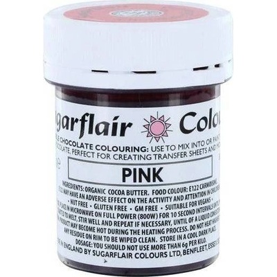 Farba do čokolády na báze kakaového masla Sugarflair Pink 35 g C301