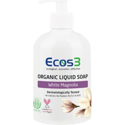 Ecos3 Bílá magnolie organické tekuté mýdlo 500 ml