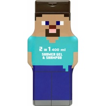 EP Line kosmetika Minecraft Steve 2D sprchový gél a šampón 2 v 1 400 ml