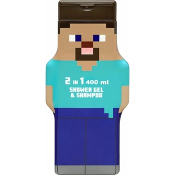 EP Line kosmetika Minecraft Steve 2D sprchový gél a šampón 2 v 1 400 ml