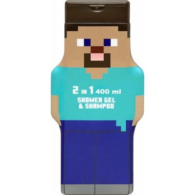 EP Line kosmetika Minecraft Steve 2D sprchový gél a šampón 2 v 1 400 ml