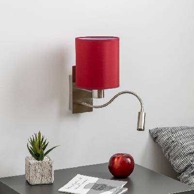 Brilagi Brilagi-LED Аплик NUBILA 1xE27/25W/230V+LED/3W хром/Помпейски червен (BG1556L)