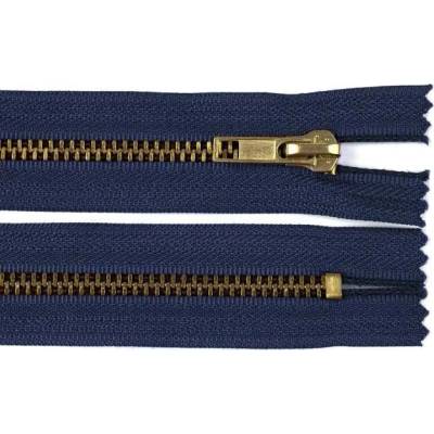 Zdrhovadlo zip mosazný 14cm nedělitelný 6mm tm. modrá