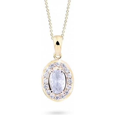Cutie Jewellery prívesok zo žltého zlata so zirkónmi Z8056 40 10 X 1
