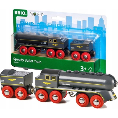 Brio Rychlý šedý vlak s vagonem