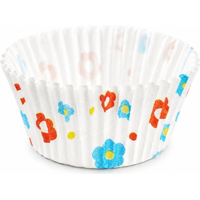 Cake star papírové košíčky na muffiny a cupcakes barevné 50x30 mm 100ks vzor 11