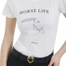 EQUESTRO Dámske Slim tričko HORSE LIFE