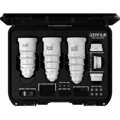 DZOFILM Pictor Zoom 3 Lens Kit 12-25 / 20-55 / 50-125 mm T2,8 pro PL/EF bílý
