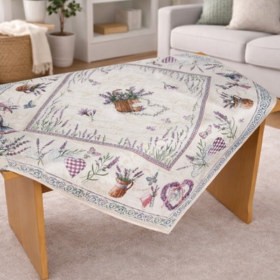 Evenit Gobelínový obrus 030C levanduľa fialová Bavlna polyester 100x100 cm