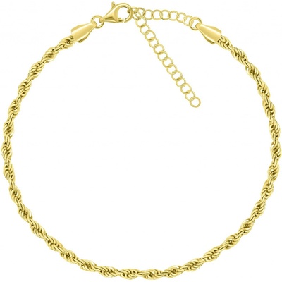 Brilio Silver Módní pozlacený řetízek na nohu ANK114Y