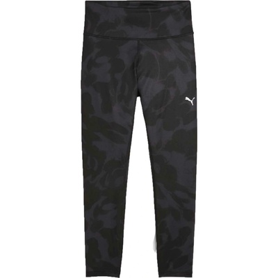 Puma dámske legíny TRAIN FAV 7/8 TIGHT AOP čierna tmavo sivá biela