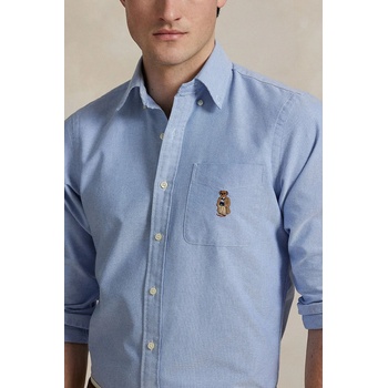 Ralph Lauren Памучна риза Polo Ralph Lauren в синьо със стандартна кройка с класическа яка 710974543 (710974543)