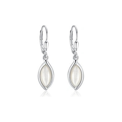 Nubis stříbrné visací náušnice s perletí NB-3935