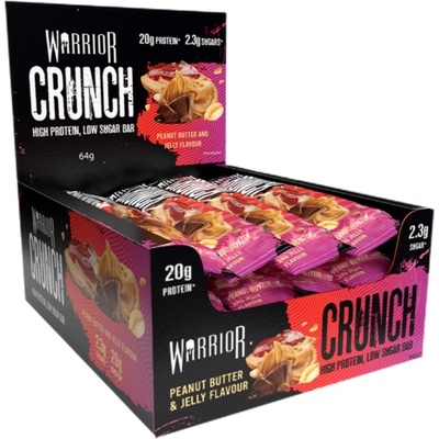 Warrior Crunch Bar | Low Sugar [12 x 64 грама] Фъстъчено Масло и Желе