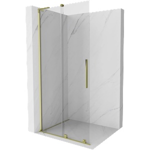 Mexen Velar L плъзгаща се душ стена Walk-in 110 x 200 см, прозрачна 8 мм, златна - 871-110-003-03-50 (871-110-003-03-50)