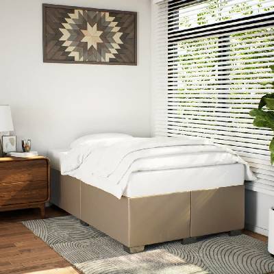 zahrada-XL 3284551 Rám postele bez matrace cappuccino umělá kůže