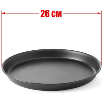 26 см. тава за пица от черна въглеродна стомана (441b/26)