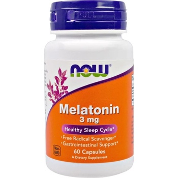 NOW Хранителна добавка за при безсъние МЕЛАТОНИН, Now Foods Melatonin 3mg 60 caps