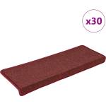 vidaXL Изтривалки за стълби, 30 бр. , 65x21x4 см, бордо, правоъгълен кант (3365779)