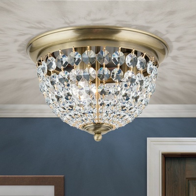 Orion DLU 1840/35-Кристален плафон PLAFOND 3xE27/40W/230V Ø 35 см бронзов (OR0078)