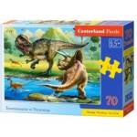 Castorland Puzzle 70 pcs. Tyrannosaurus vs Triceratops