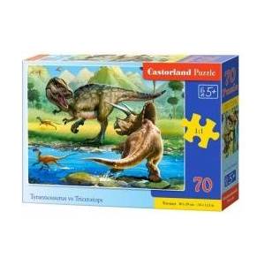 Castorland Puzzle 70 pcs. Tyrannosaurus vs Triceratops