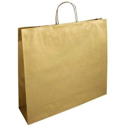 Papírová taška zlatá Mat Oro 550x150x490 mm s krouceným uchem