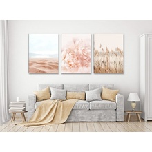 Divio Třídílný obraz na plátně pláž, vzor 19009 Velikost: 60x120 cm